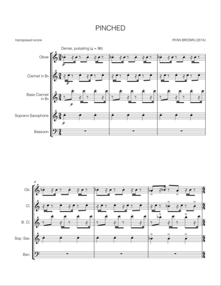 Pinched Woodwind Quintet scores gallery preview page 3