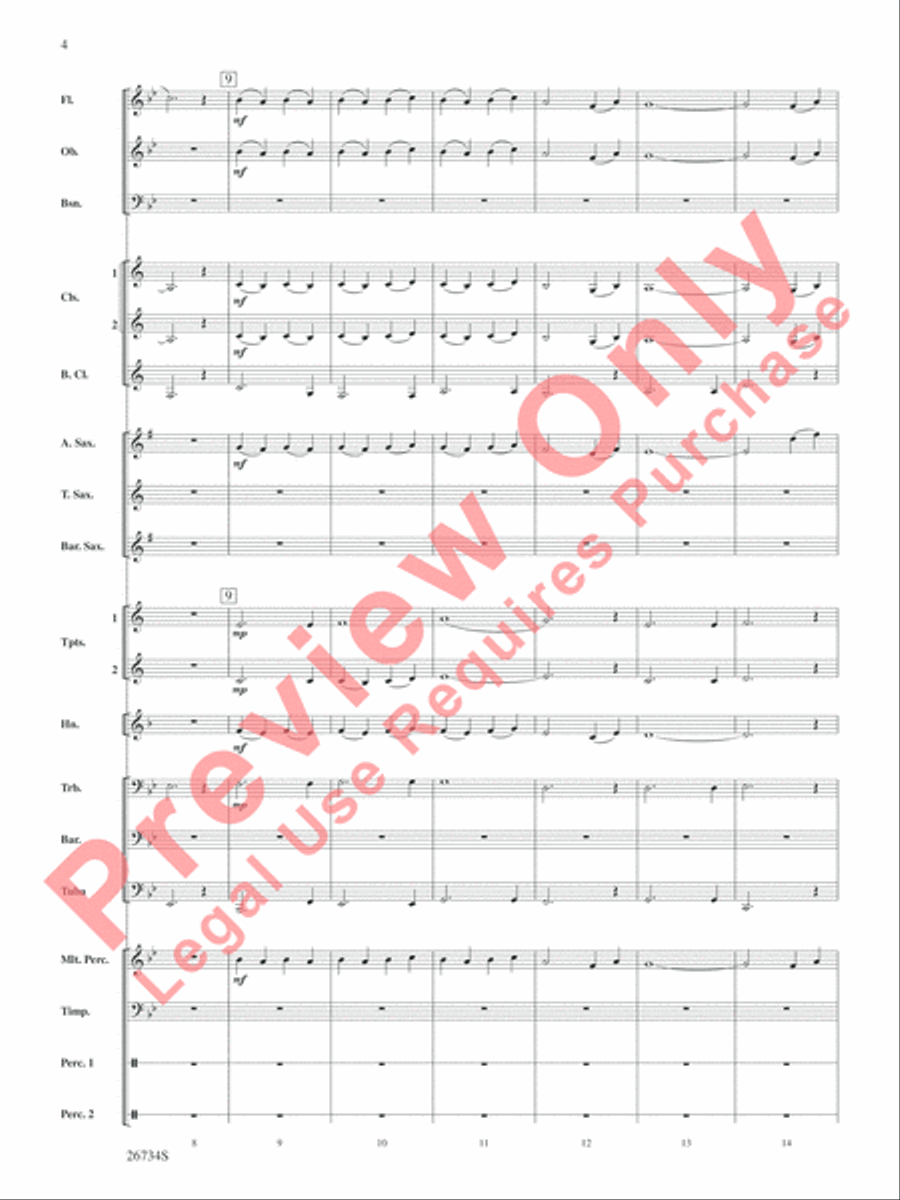 Lady in the Water Concert Band scores gallery preview page 5