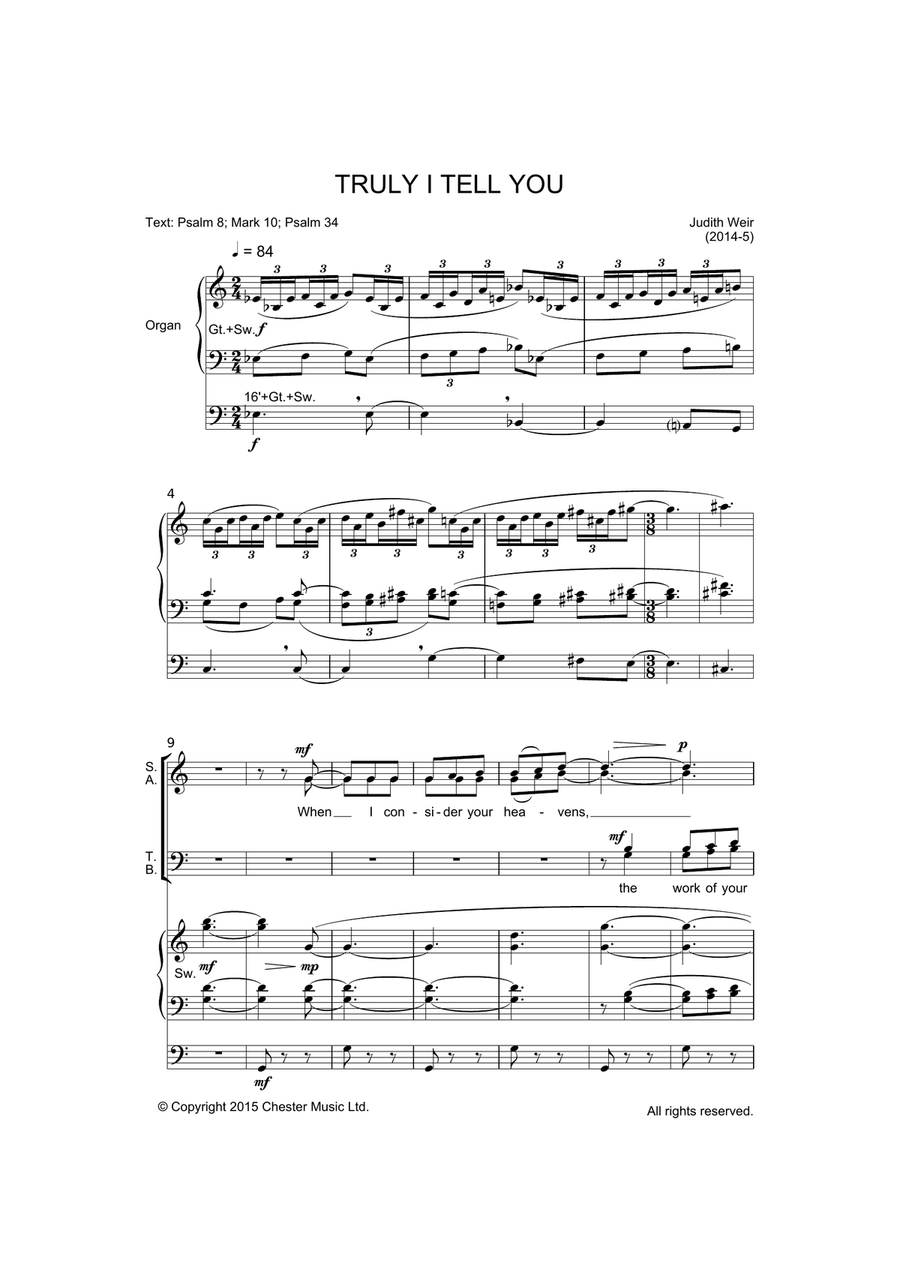 Truly I Tell You Piano, Vocal, Guitar scores gallery preview page 1