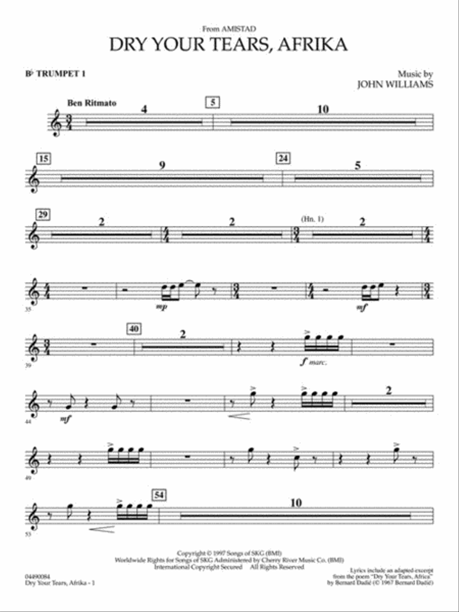Dry Your Tears, Afrika (from Amistad) Choir scores gallery preview page 5