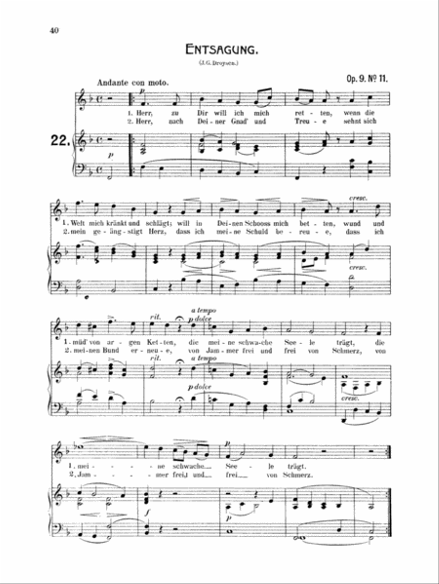 Mendelssohn: 79 Songs, Medium Voice (German) Medium Voice scores gallery preview page 1