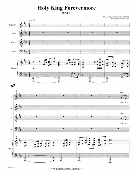 Holy King Forevermore - SATB Choral Anthem image number null