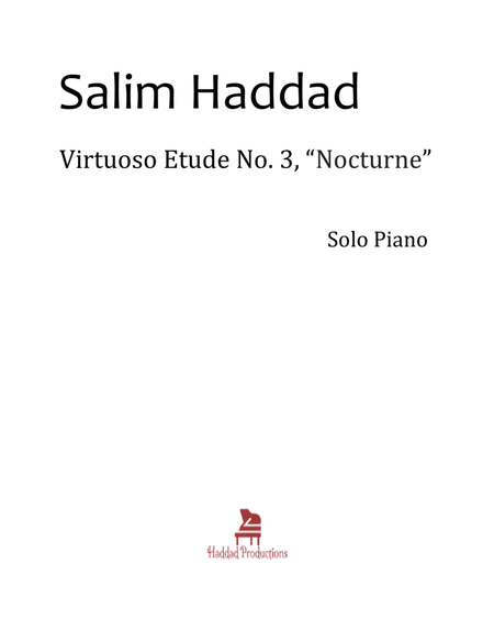 Virtuoso Etude No. 3, "Nocturne" Op. 3 image number null