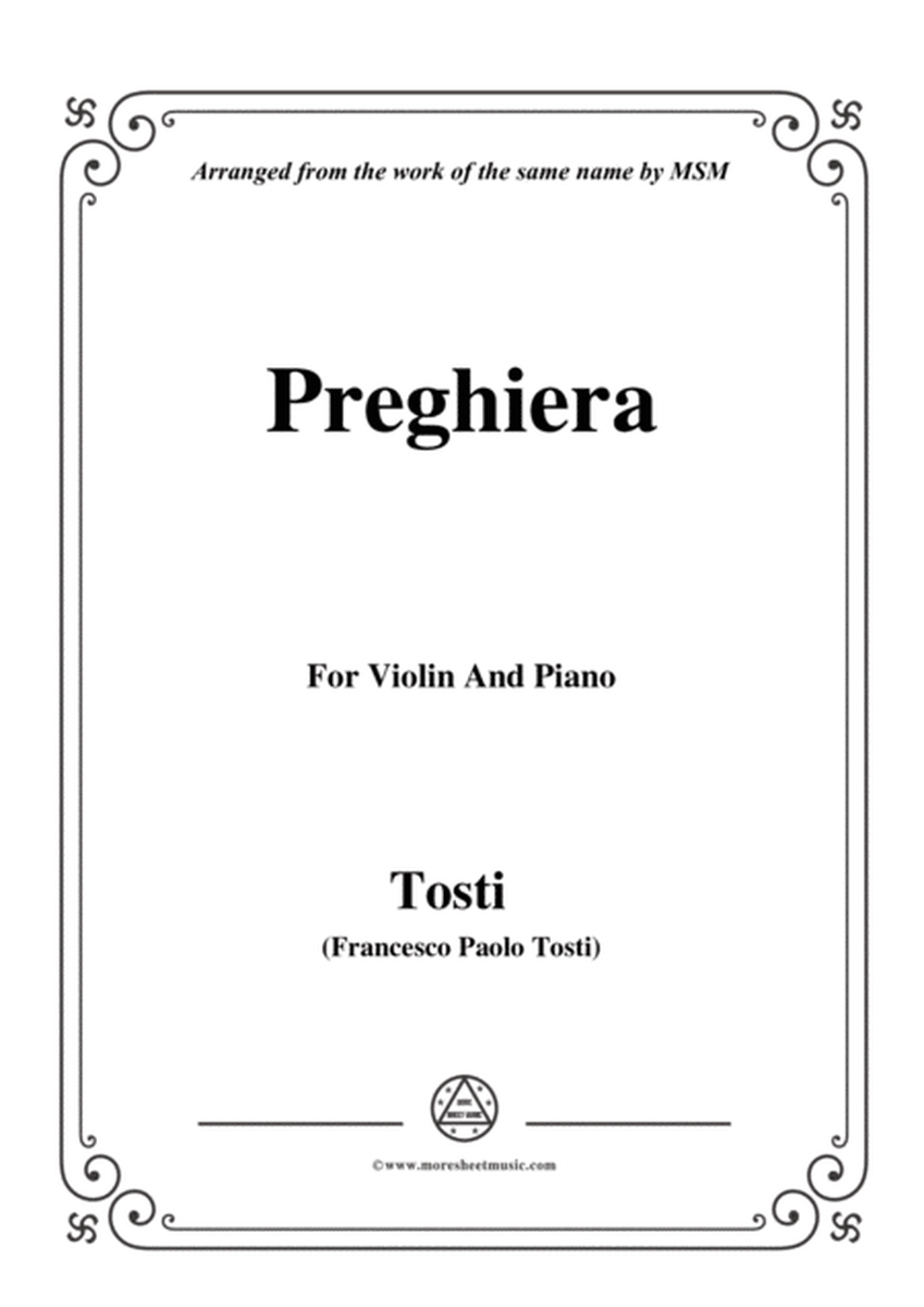 Tosti-Preghiera, for Violin and Piano image number null