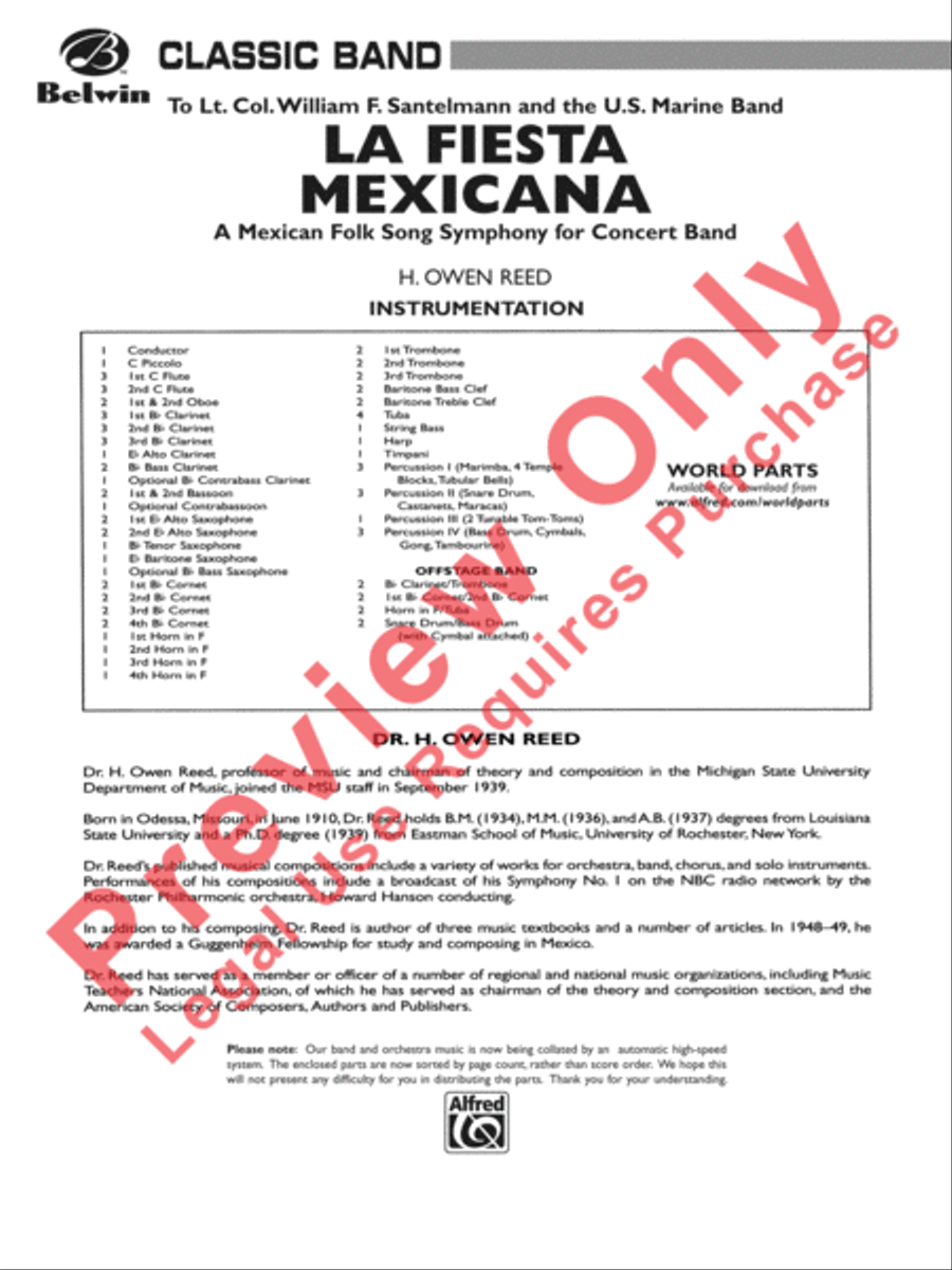La Fiesta Mexicana Concert Band scores gallery preview page 2