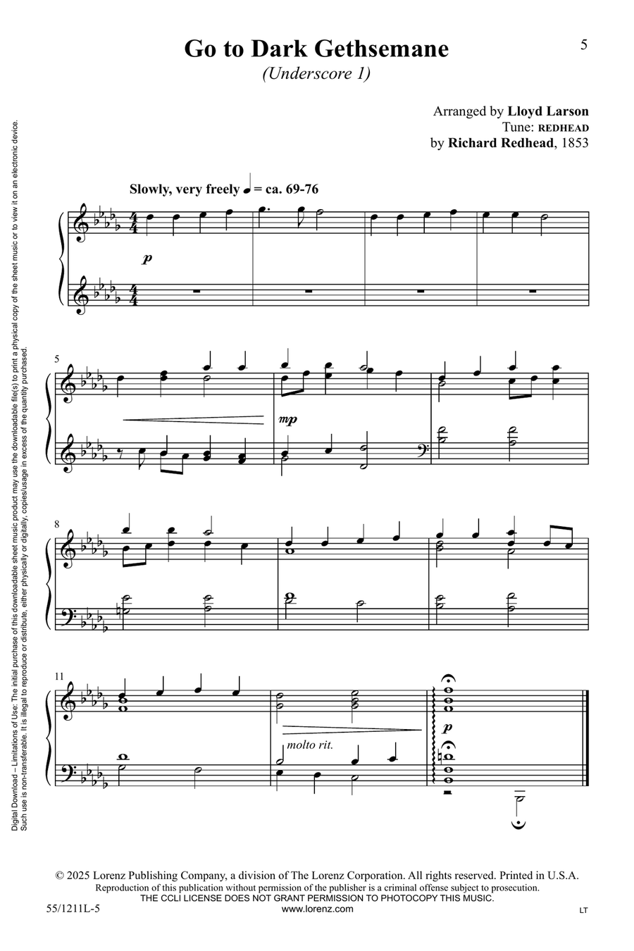 Not My Will, But Yours Choir scores gallery preview page 5