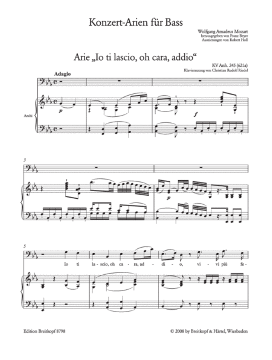 Complete Concert Arias for Bass Piano, Vocal scores gallery preview page 2