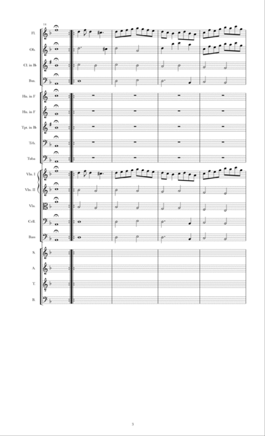Lay All Your Love On Me Chamber Music scores gallery preview page 3