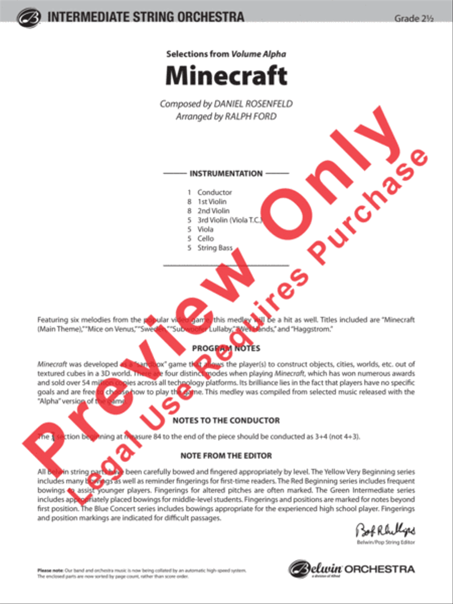 Minecraft String Orchestra scores gallery preview page 2