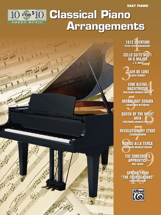 Book cover for 10 for 10 Sheet Music Classical Piano Arrangements
