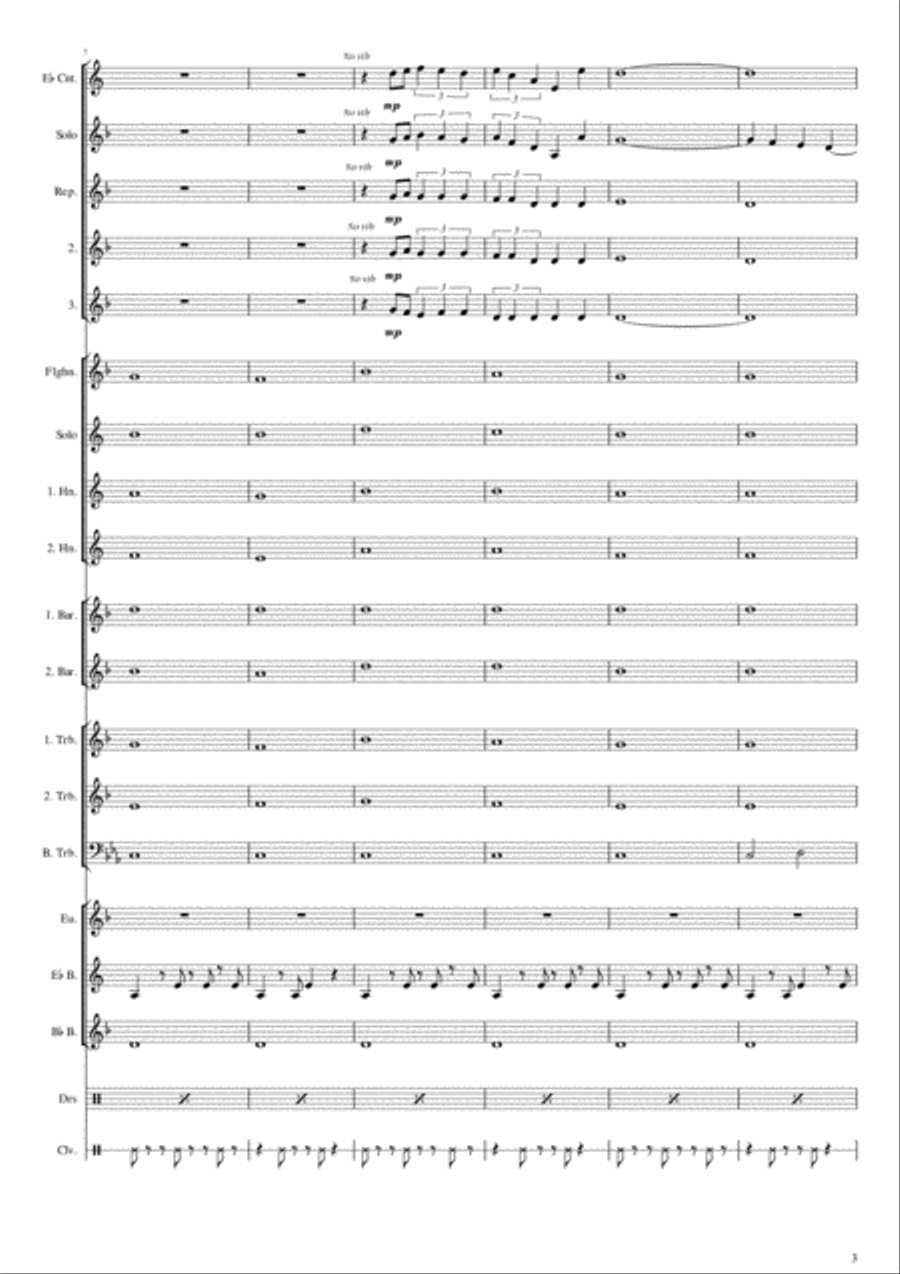 Besame Mucho (Kiss Me Much) Brass Ensemble scores gallery preview page 3
