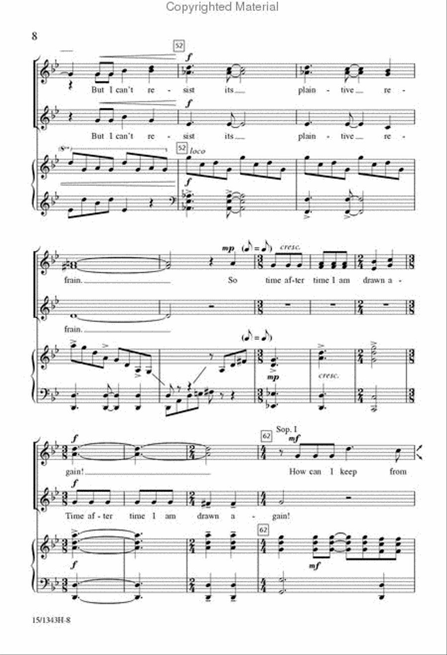 How Can I Stop Singing My Song? SSA scores gallery preview page 7