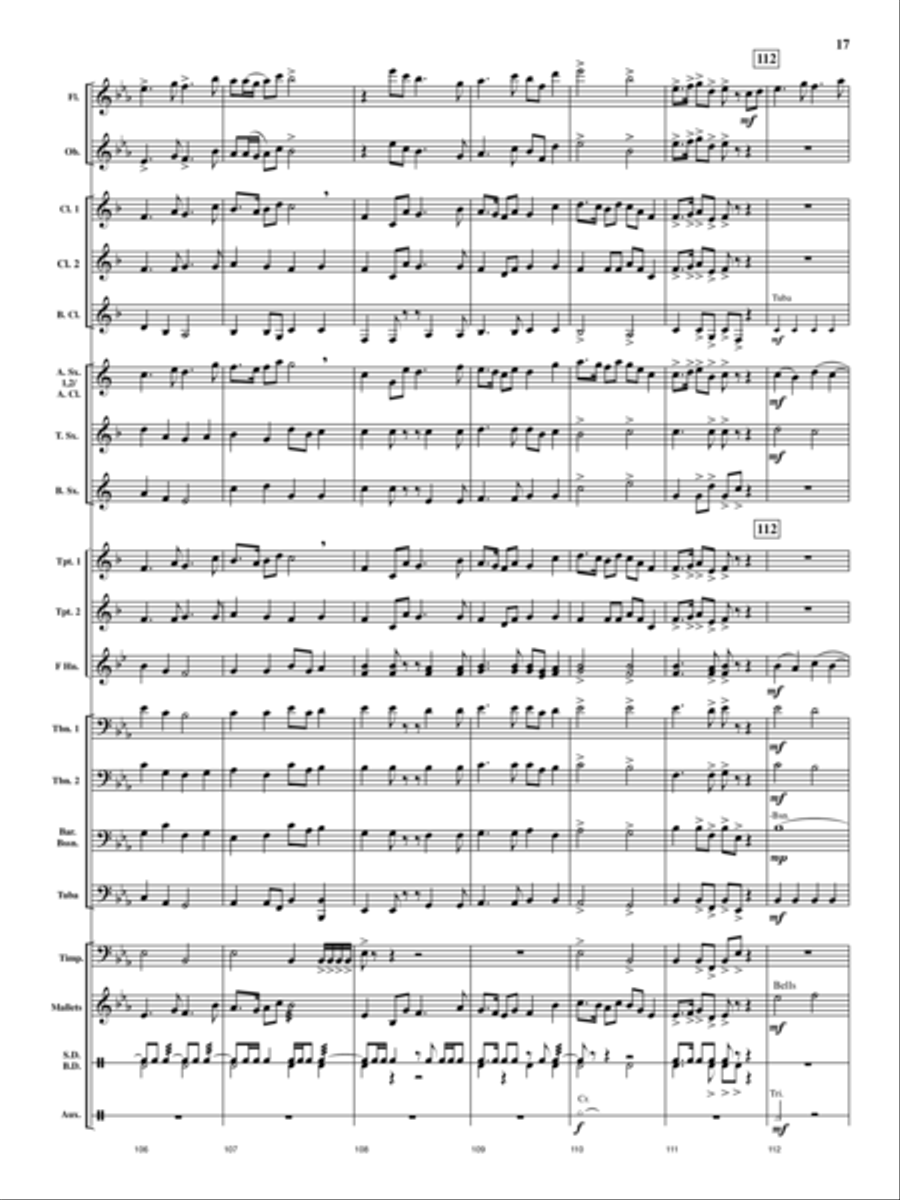 Cedar Creek Sketches Concert Band scores gallery preview page 16