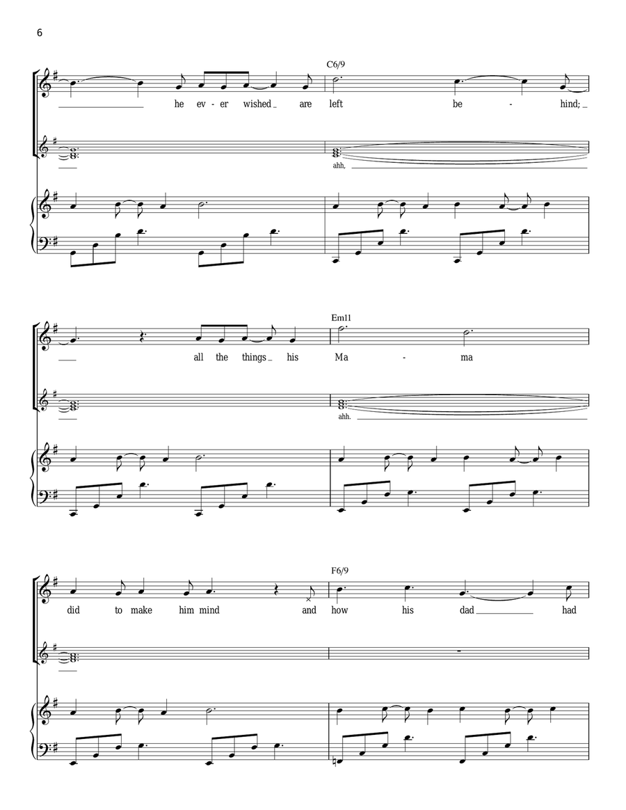 Left Behind Piano, Vocal scores gallery preview page 6