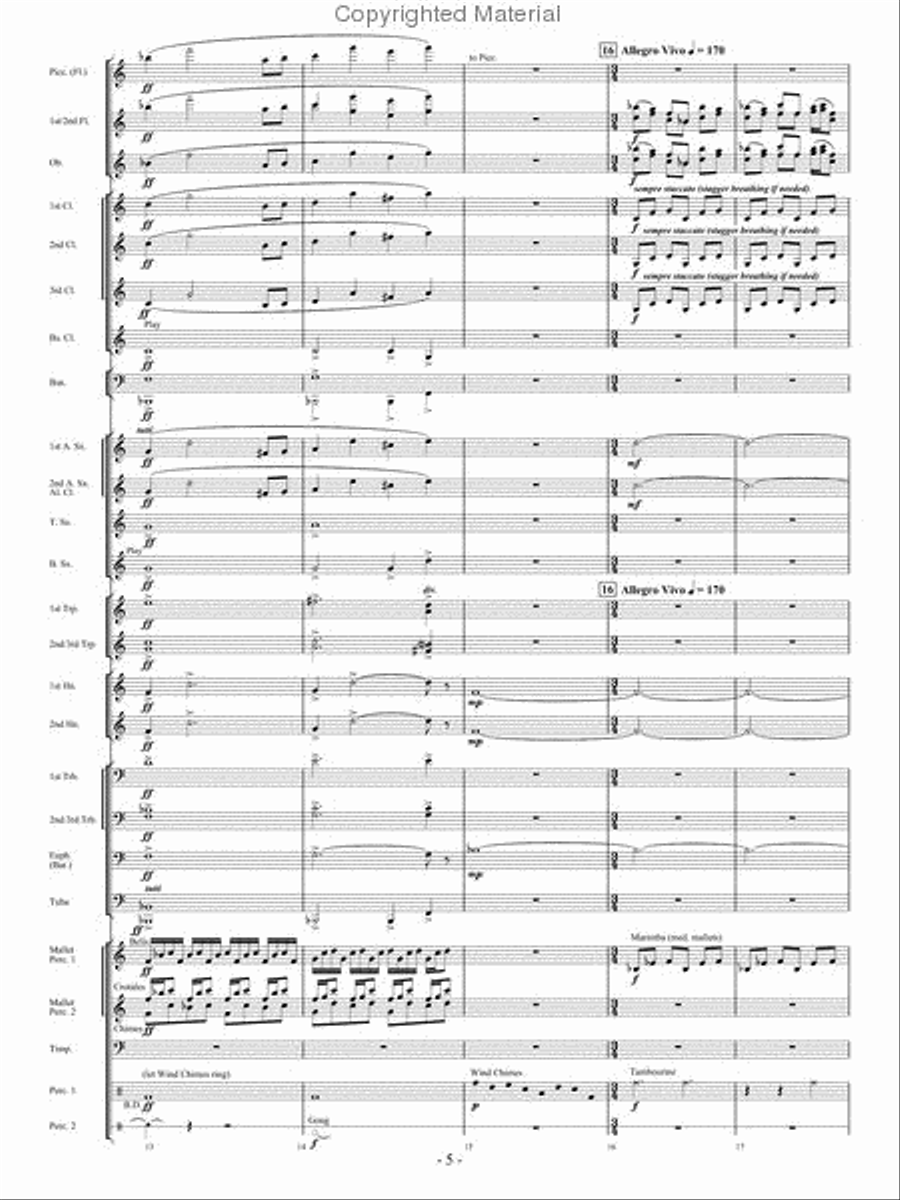 Beyond the Breaking Tides Concert Band scores gallery preview page 4