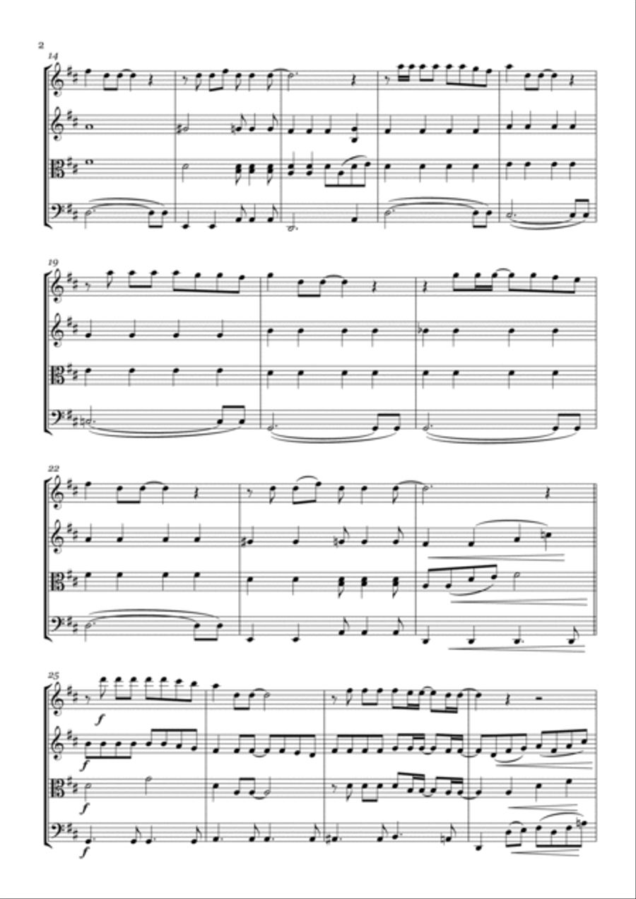 Make You Feel My Love String Quartet scores gallery preview page 2