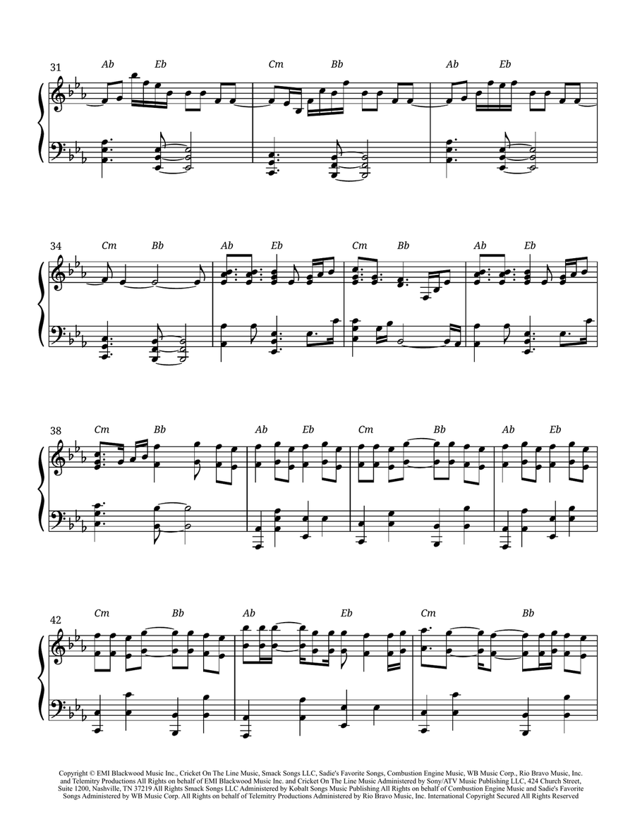 Marry Me Marry Me Piano, Vocal scores gallery preview page 3