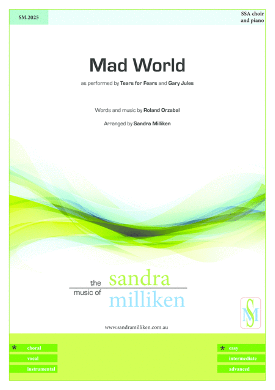 Mad World SSA scores gallery preview page 1