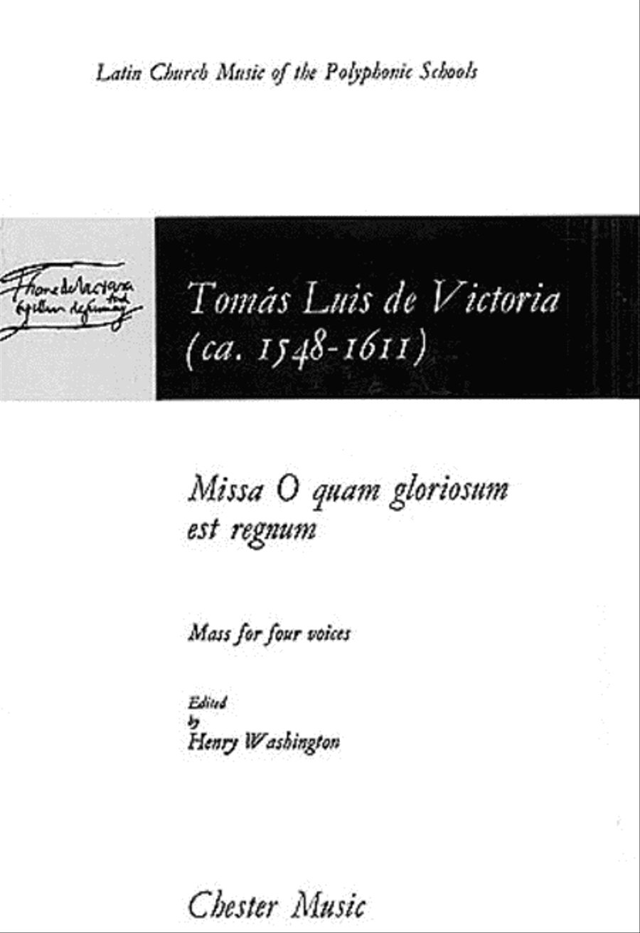 Missa O Quam Gloriosum Est Regnum 4-Part scores gallery preview page 1