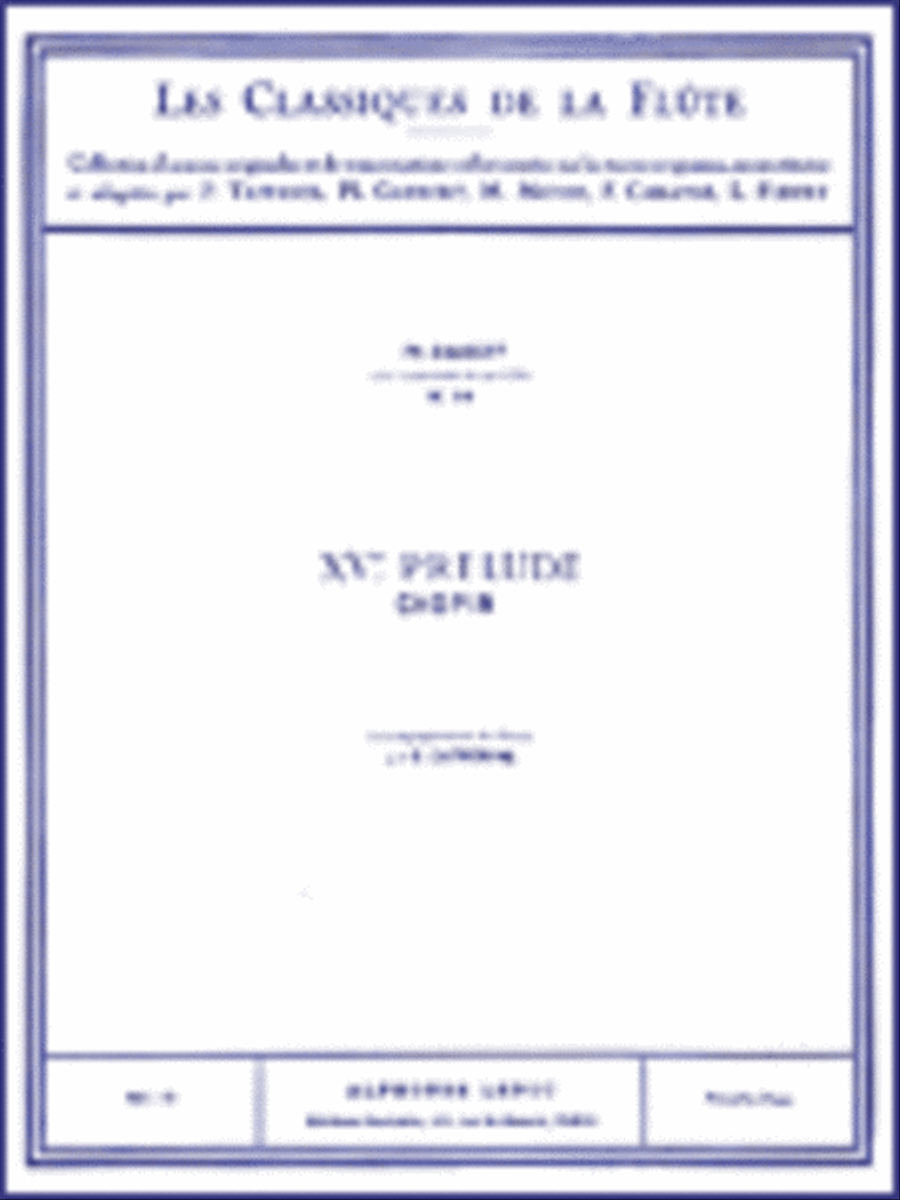 Prelude No. 15, Op. 28 in D Flat Major - Classiques No. 10 Flute Solo scores gallery preview page 1