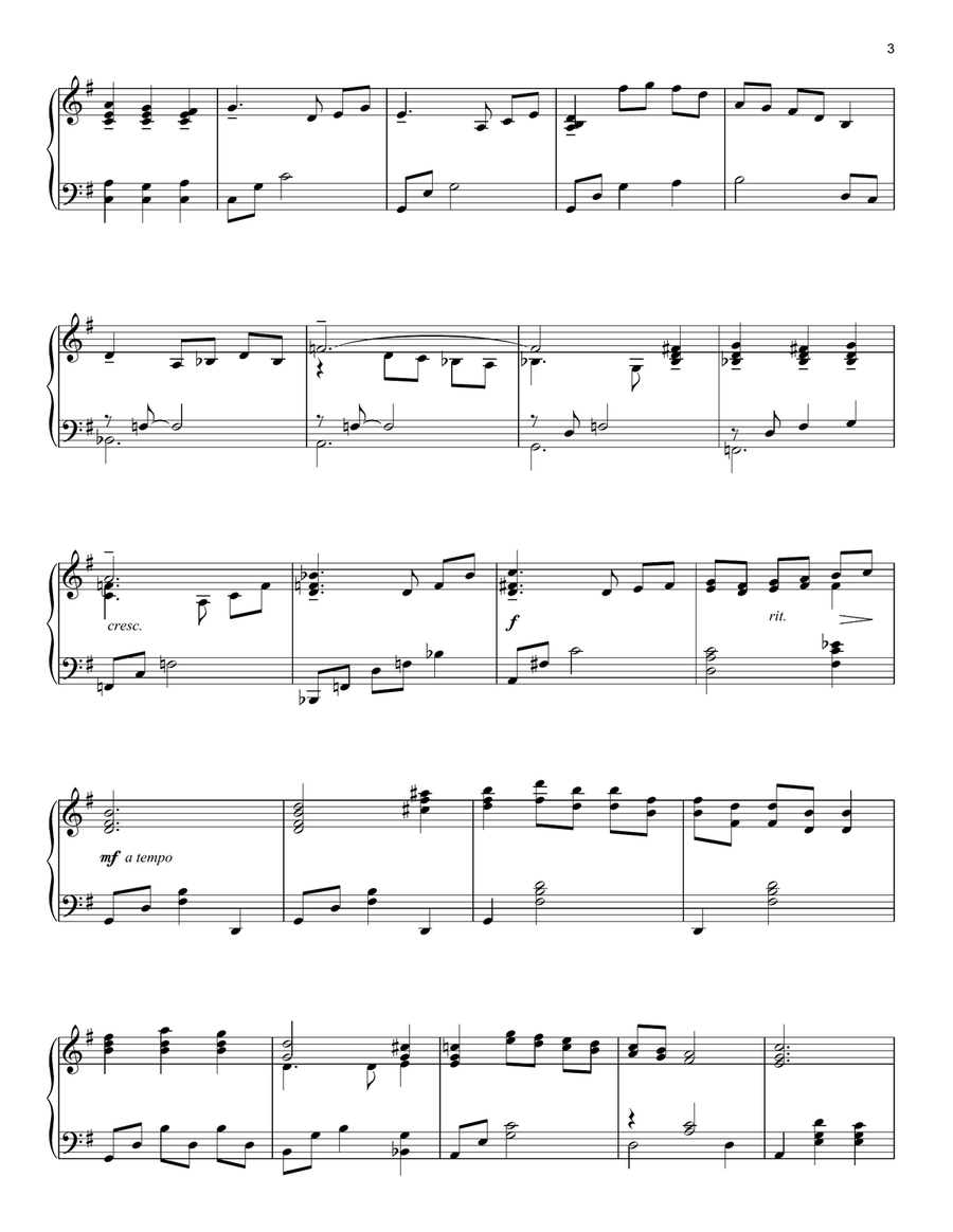 Somewhere, My Love (Lara's Theme from Doctor Zhivago) (arr. Mark Hayes) Piano Solo scores gallery preview page 3