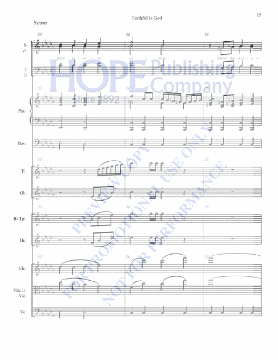 Faithful Is God Choir scores gallery preview page 15