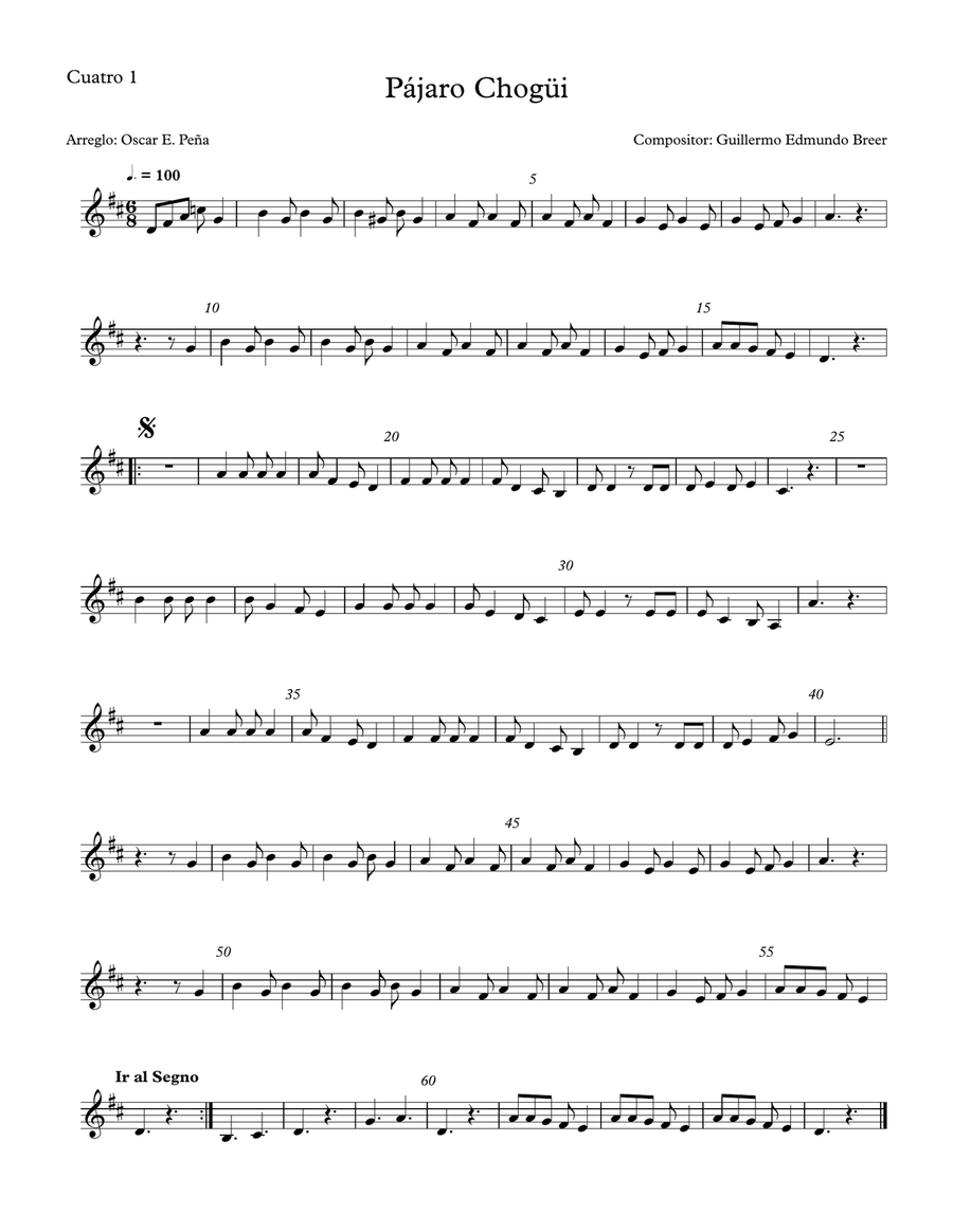 Pájaro Chogüi Small Ensemble scores gallery preview page 4
