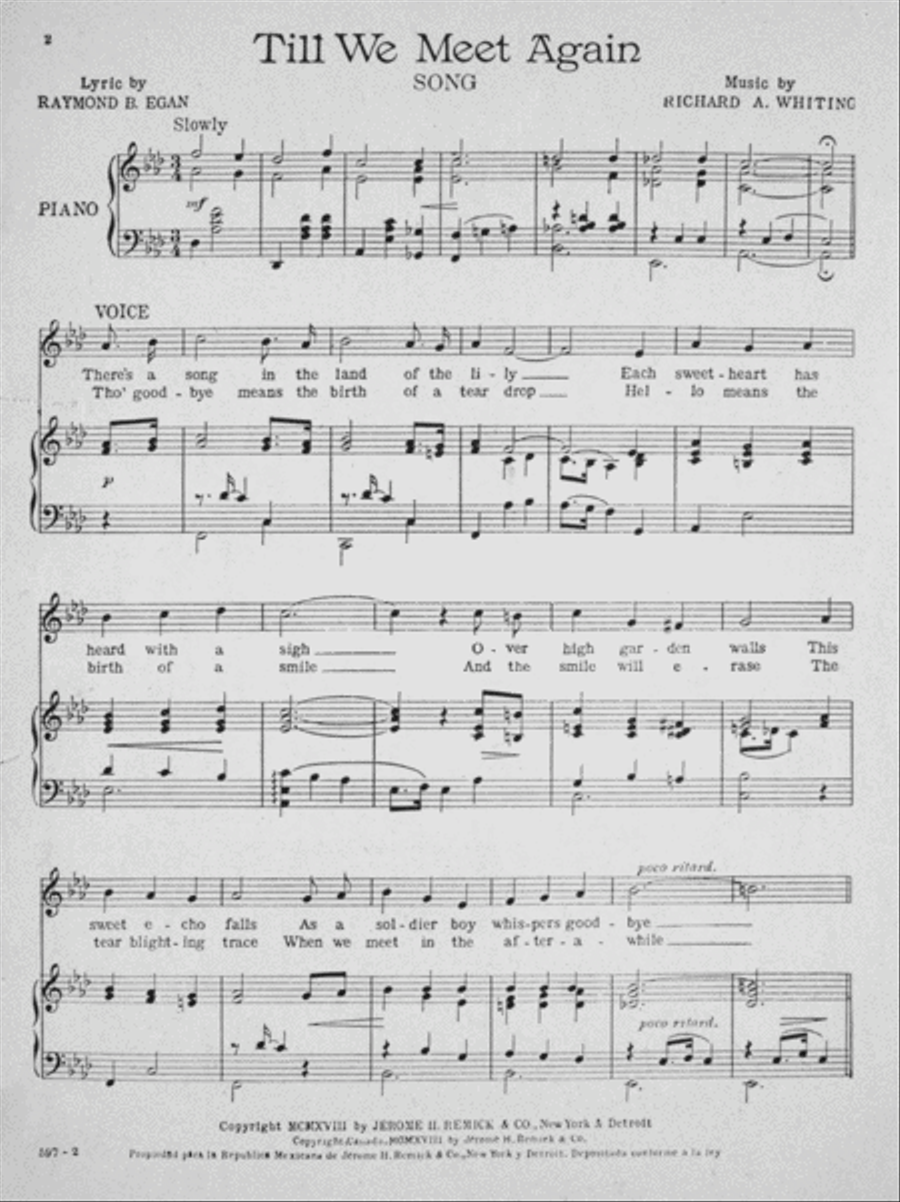 Till We Meet Again (Song) Voice scores gallery preview page 2