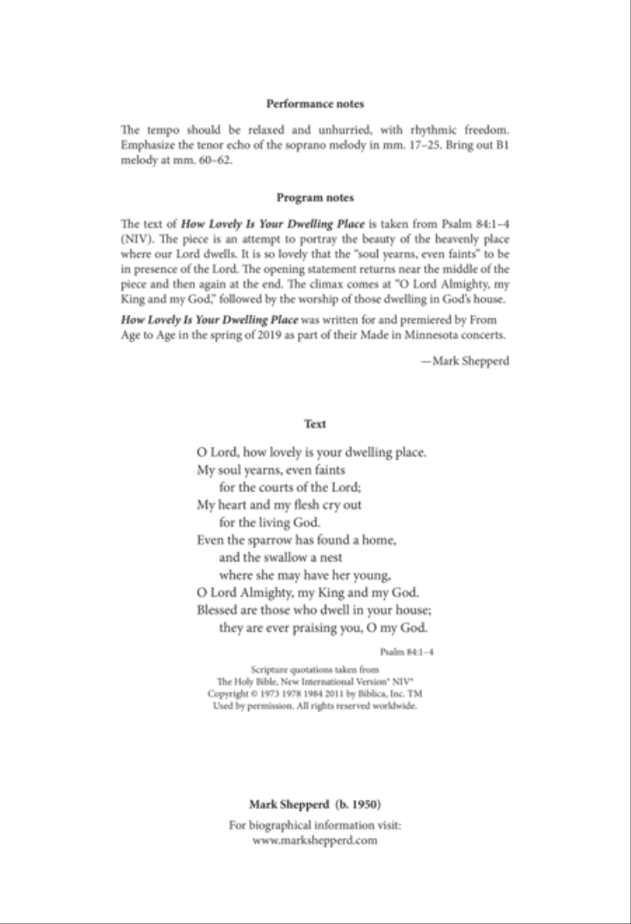 How Lovely Is Your Dwelling Place Divisi scores gallery preview page 1