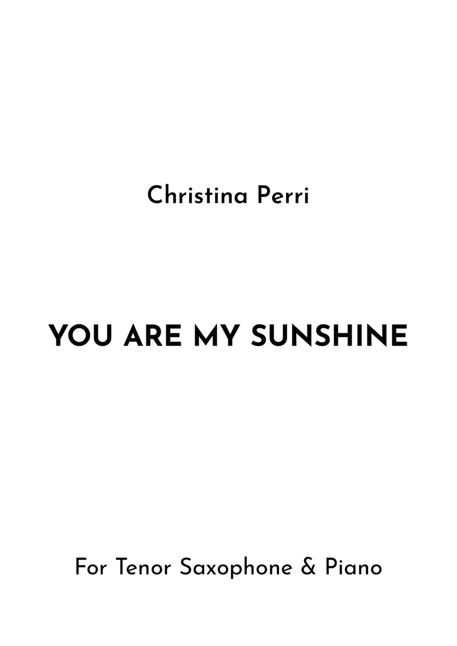 You Are My Sunshine Tenor Saxophone scores gallery preview page 1