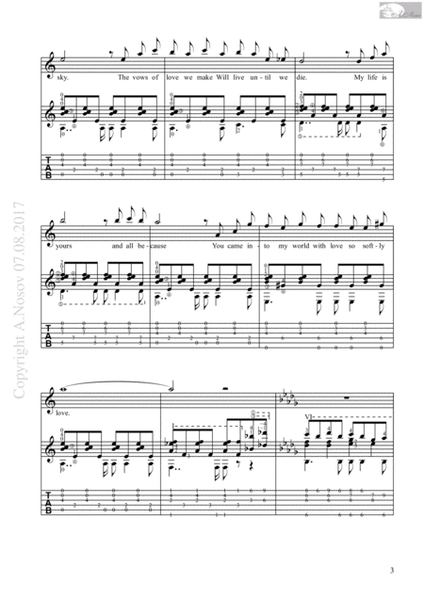 Speak Softly Love (Sheet music for vocals and guitar) image number null
