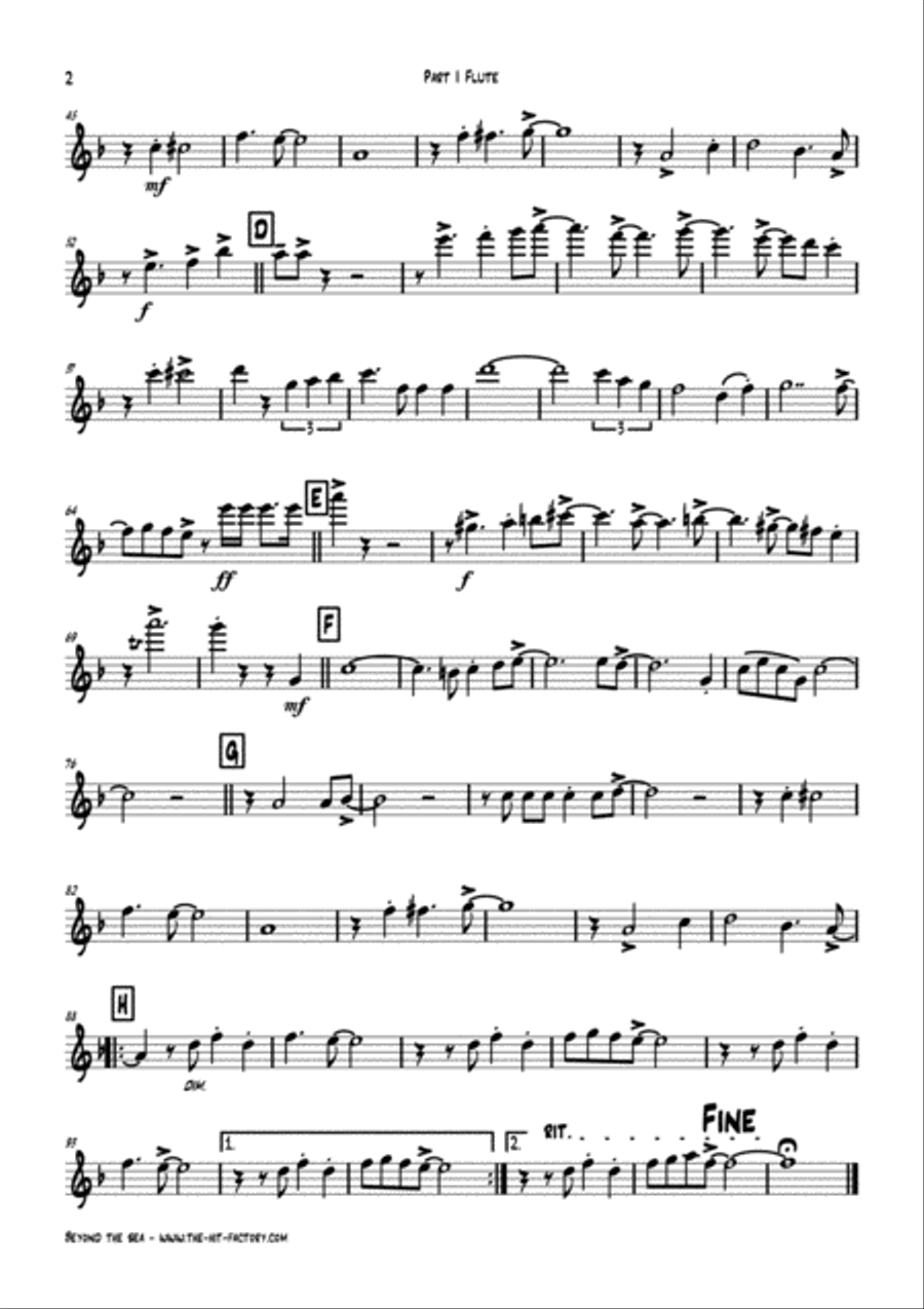 Beyond The Sea Woodwind Trio scores gallery preview page 5