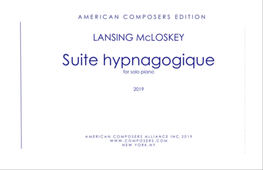 [McLoskey] Suite Hypnagogique Piano Solo scores gallery preview page 1