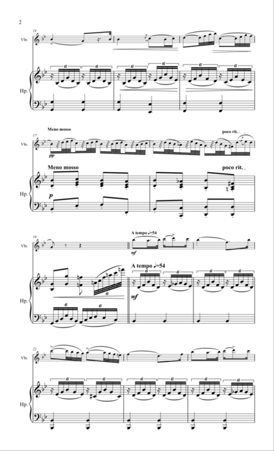 Andante & Allegro for Violin & Harp or Piano String Duet scores gallery preview page 5
