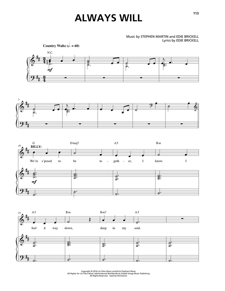 Always Will Always Will Voice scores gallery preview page 1