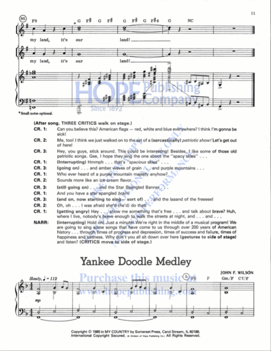My Country My Country Unison Choir scores gallery preview page 12