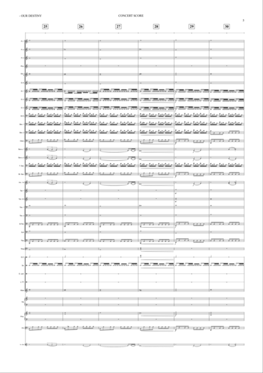 OUR DESTINY Marching Band scores gallery preview page 6