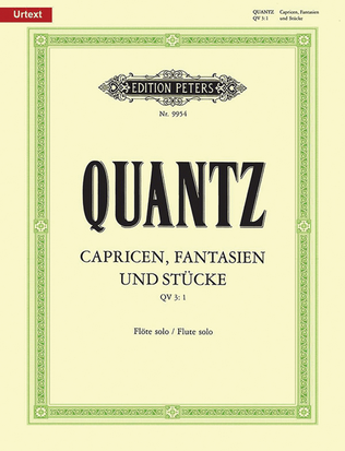 Book cover for Caprices, Fantasies and Pieces QV 3:1 for Flute