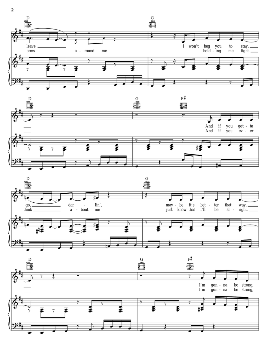 Don't Turn Around Acoustic Guitar scores gallery preview page 2