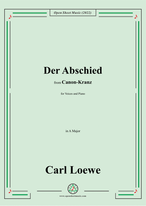 Book cover for Loewe-Der Abschied,in A Major