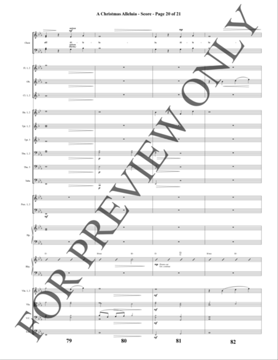 A Christmas Alleluia - Orchestration (pdf) Choir scores gallery preview page 21