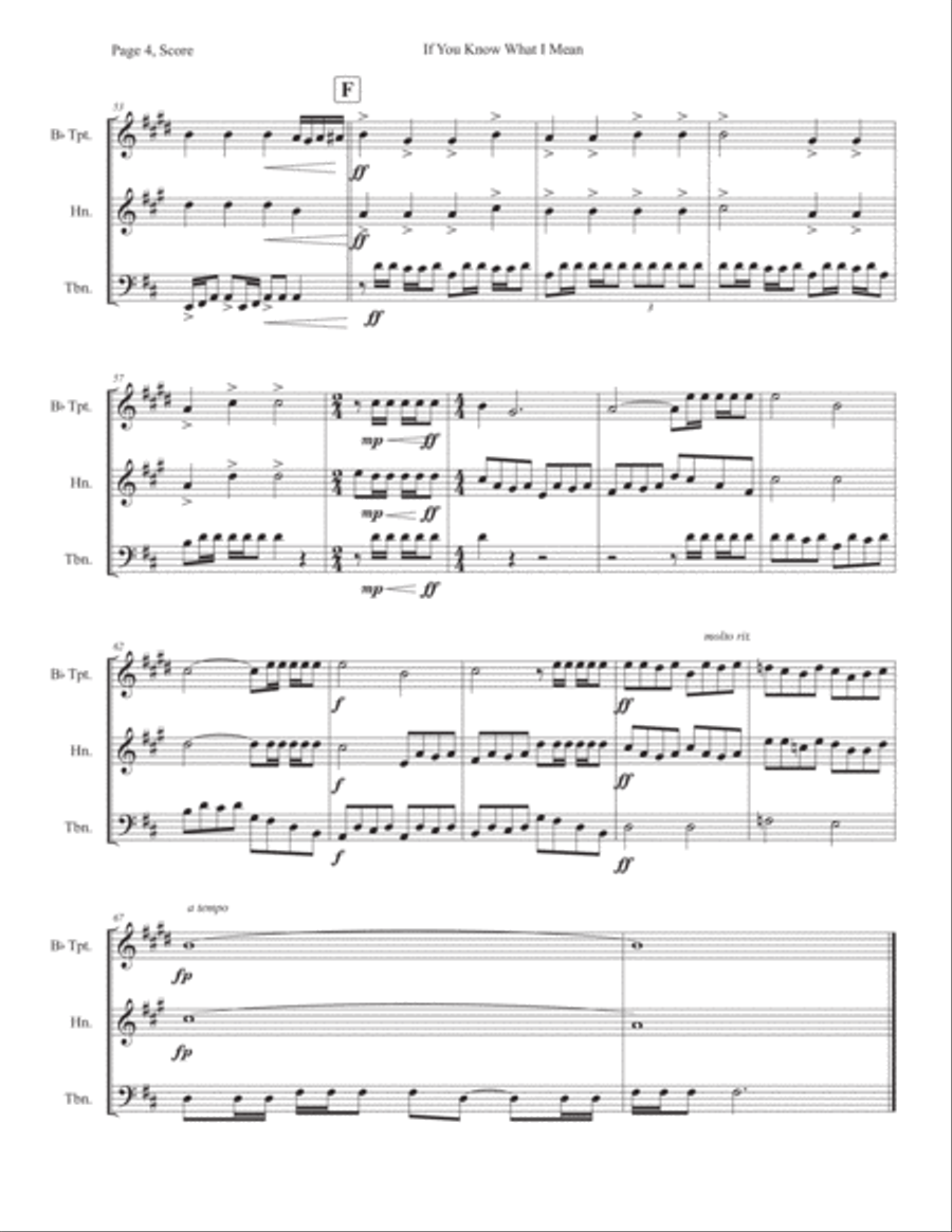 If You Know What I Mean Horn scores gallery preview page 4