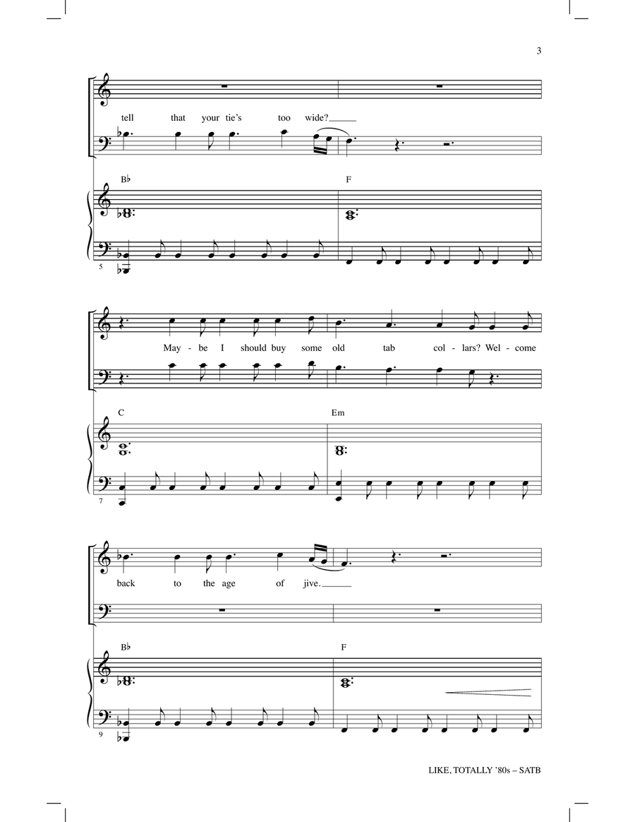 Like, Totally '80s (arr. Mark Brymer) 4-Part scores gallery preview page 2
