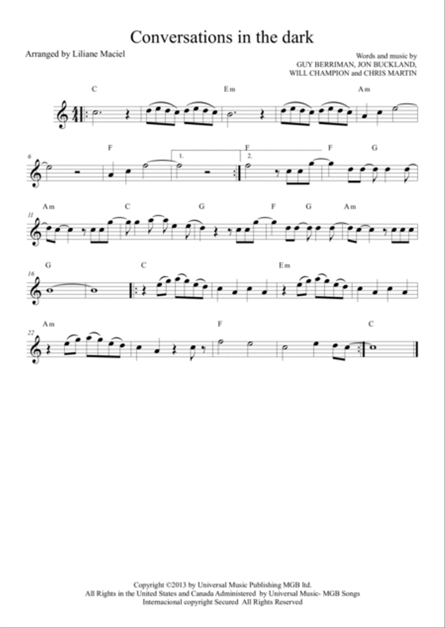 Conversations In The Dark String Quartet scores gallery preview page 3