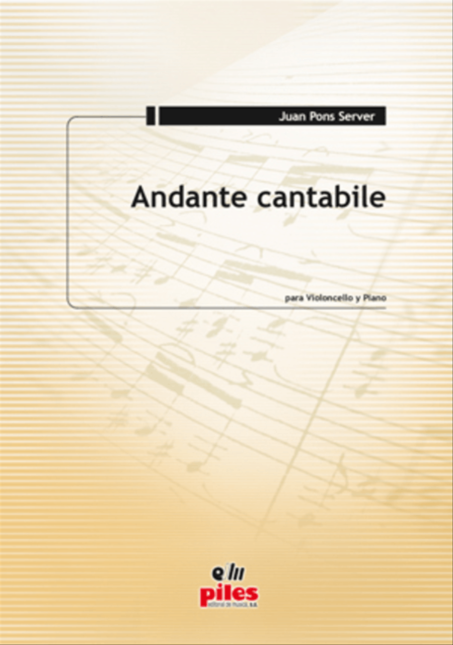 Andante Cantabile (Violoncello y Piano) Piano scores gallery preview page 1