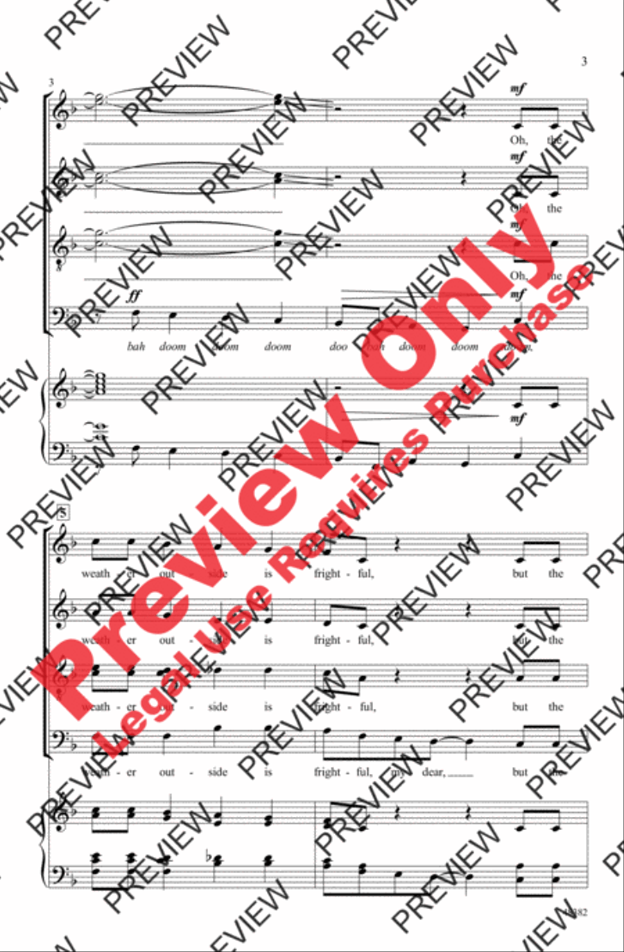 Let It Snow! Let It Snow! Let It Snow! 4-Part scores gallery preview page 3
