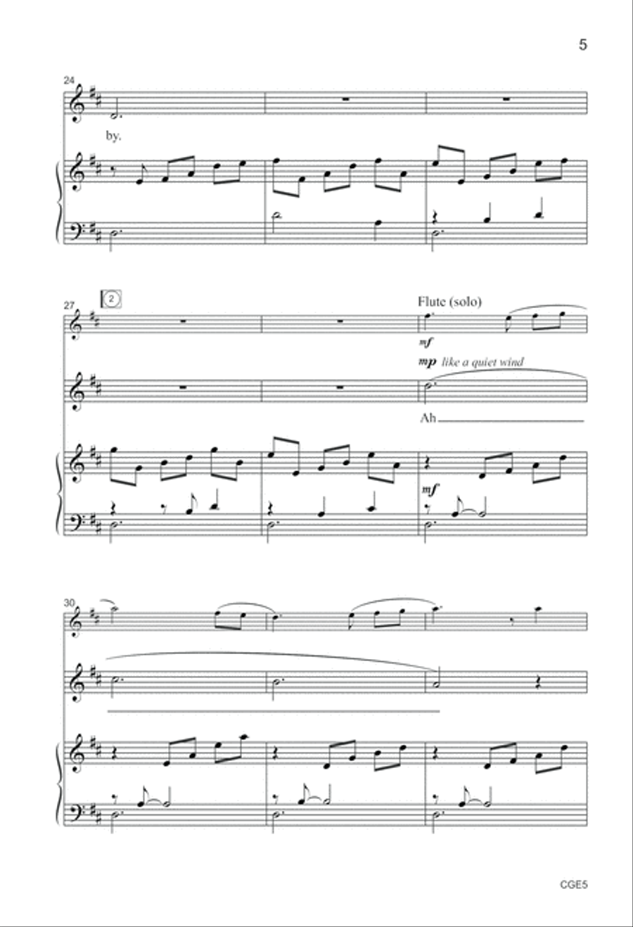 Who Has Seen the Wind? (Two-Part with Opt. Flute) Choir scores gallery preview page 5