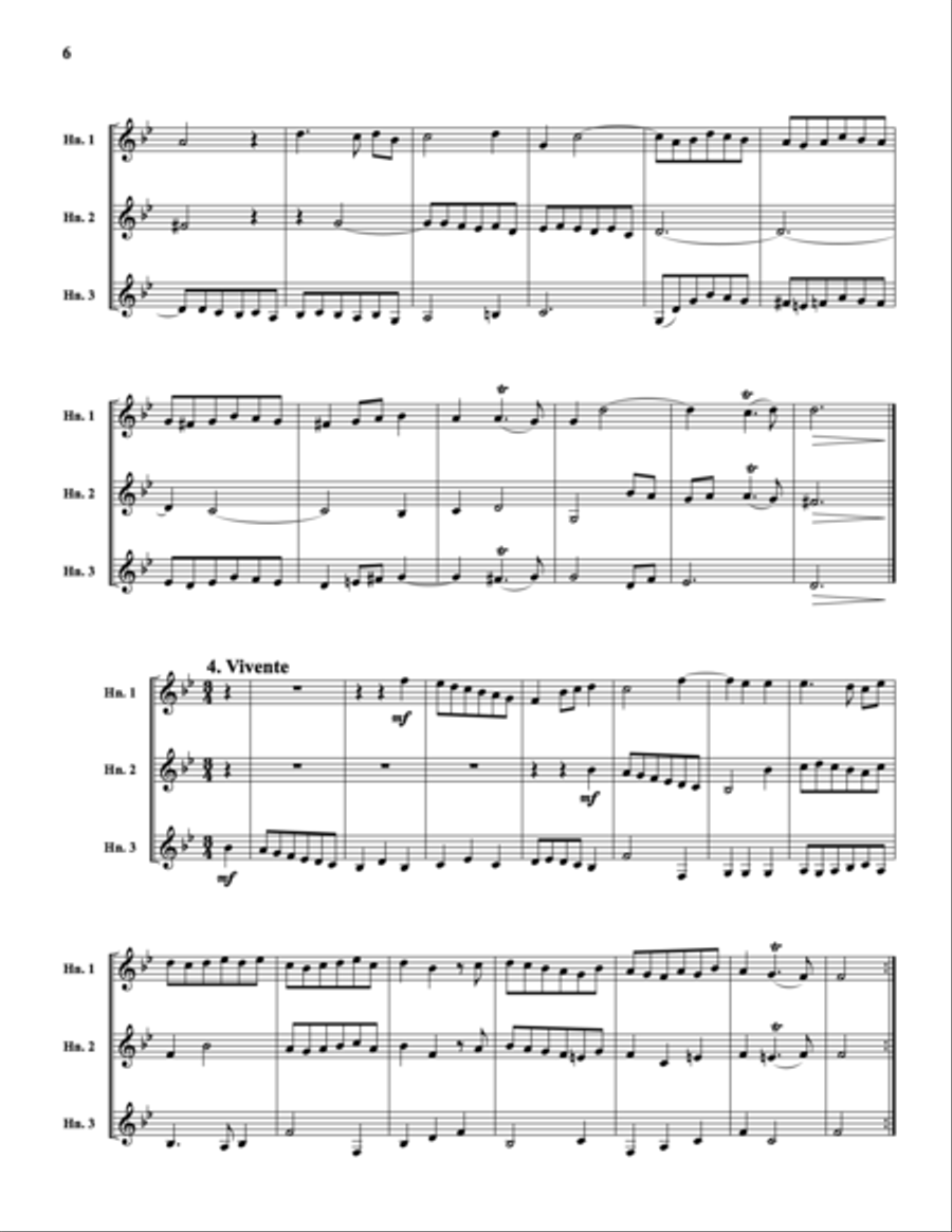 Sonata a tres, Opus 3 Woodwind Trio scores gallery preview page 5