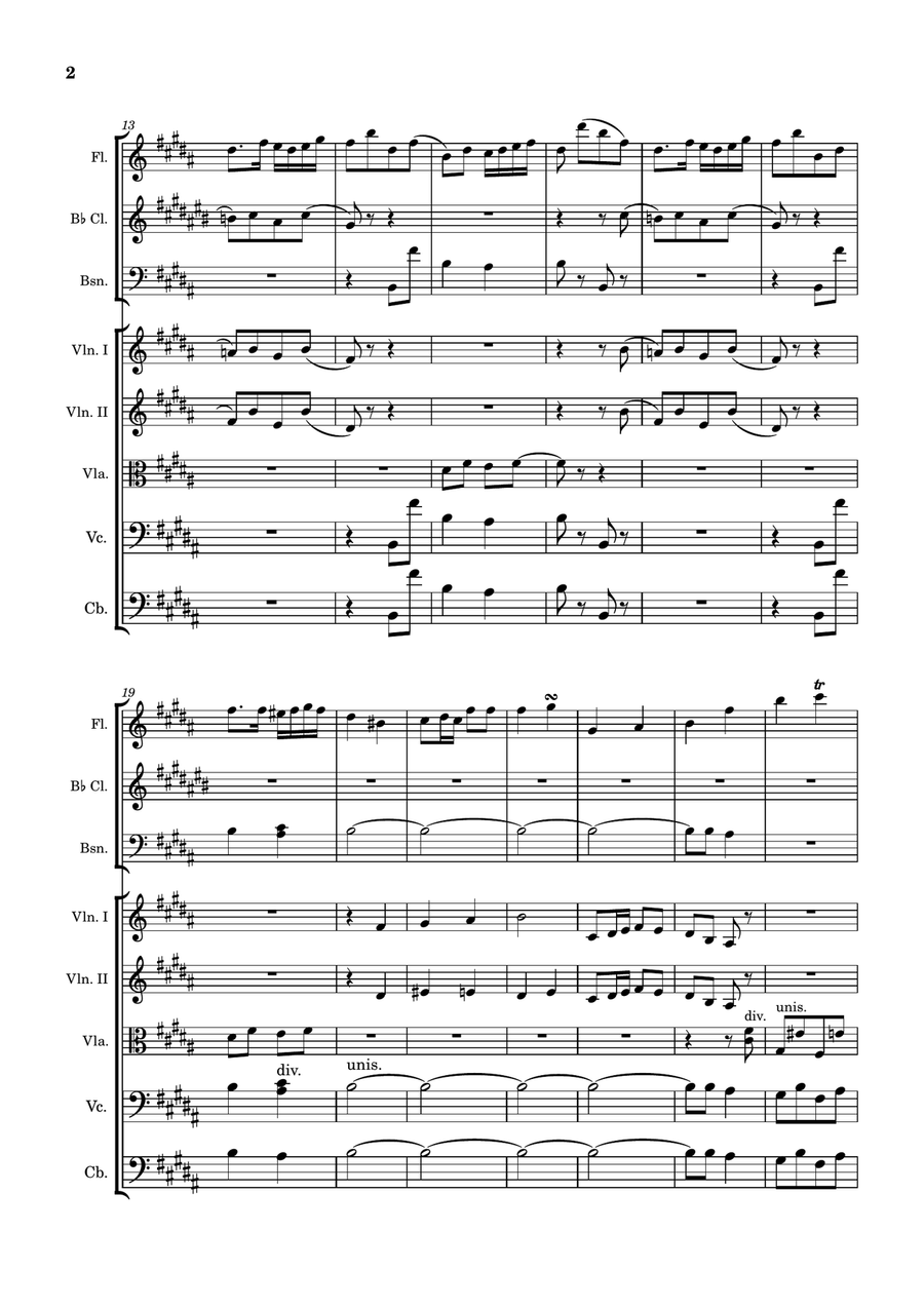 John Field, sonata IV movement II orchestrated by Scott Fields Davis Chamber Orchestra scores gallery preview page 2