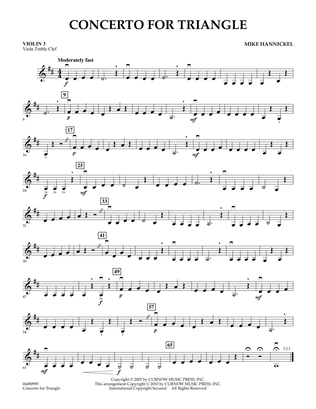 Concerto For Triangle - Violin 3 (Viola Treble Clef)